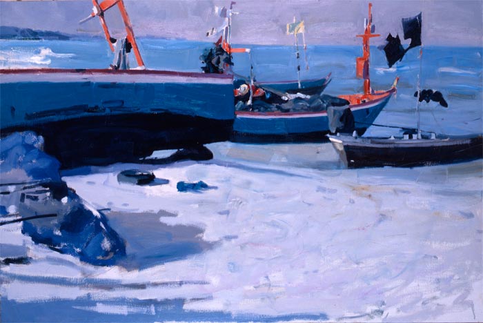 Современный художник Эдуард Аниконов, картина - Лодки 2