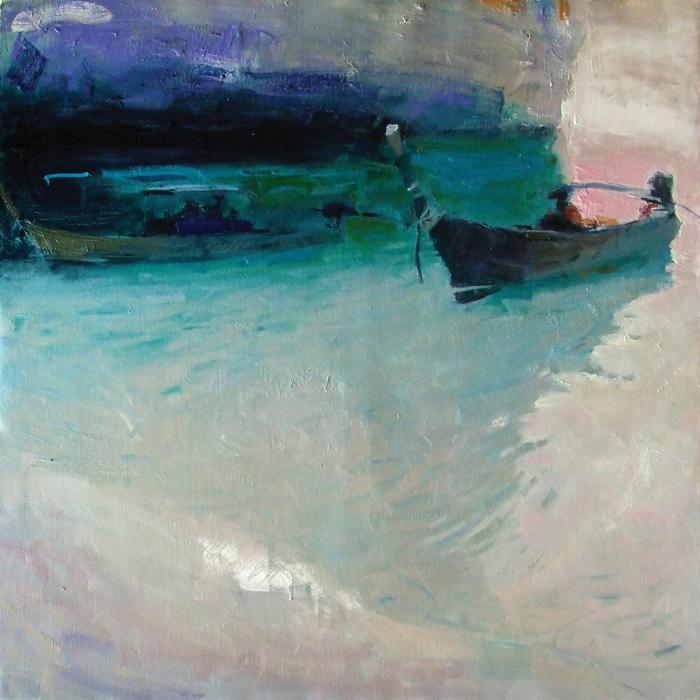 Современный художник Эдуард Аниконов, картина - Лодки 1