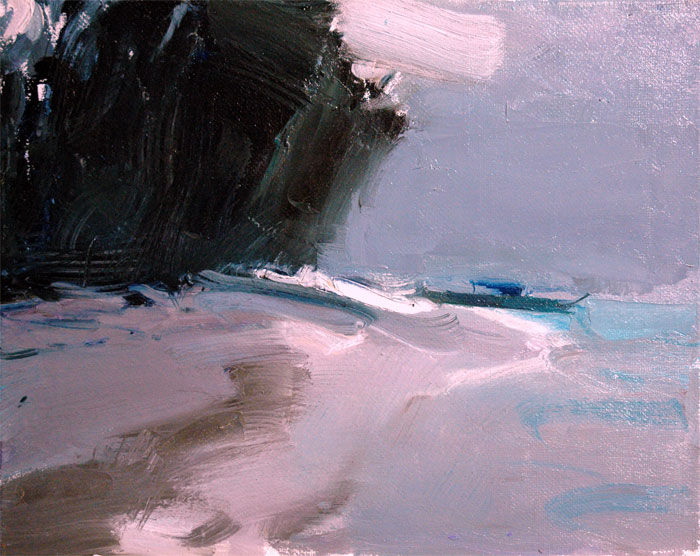 Современный художник Эдуард Аниконов, картина - Одинокая лодка Тай
