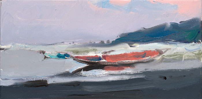 Современный художник Эдуард Аниконов, картина - Лодка VIII, этюд