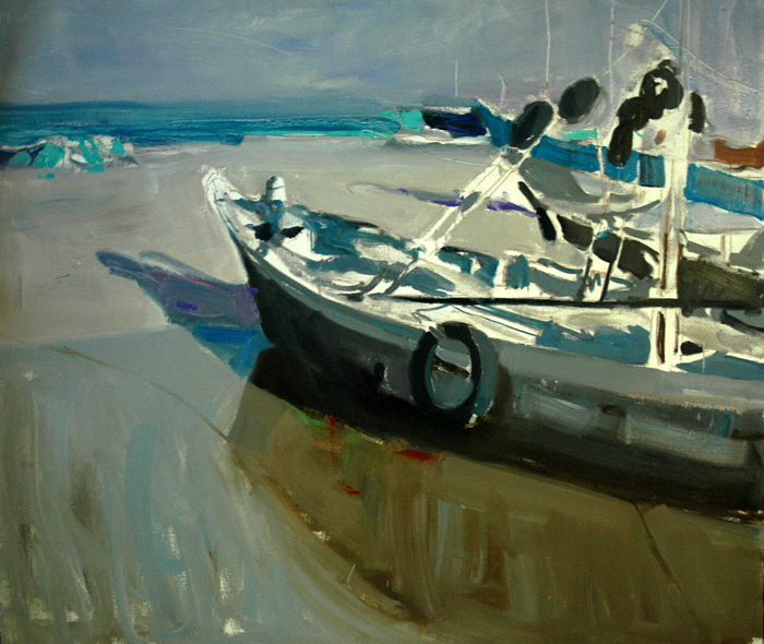 Современный художник Эдуард Аниконов, картина - Лодки 4