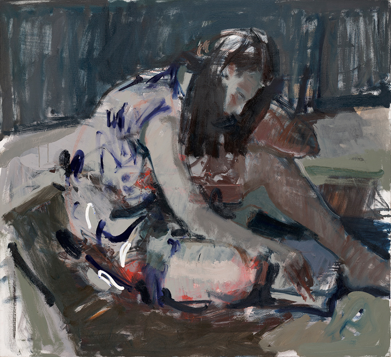 Современный художник Эдуард Аниконов, картина - Девушка с книгой