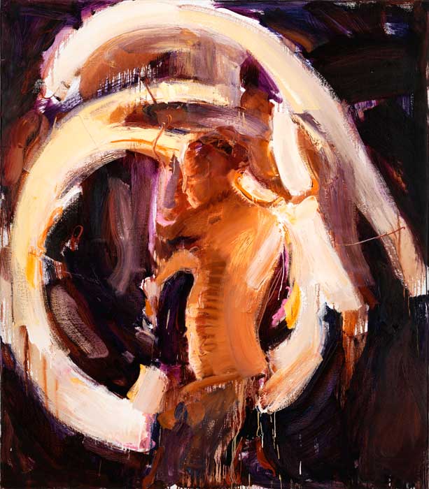 Современный художник Эдуард Аниконов, картина - Представление с огнем