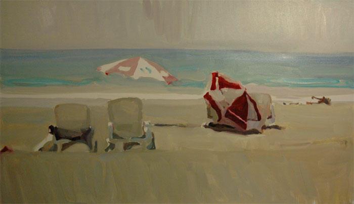 Современный художник Эдуард Аниконов, картина - Пустынный пляж