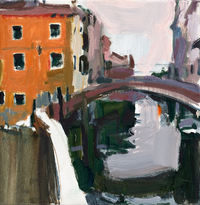 Современный художник Эдуард Аниконов, картина - Венецианский мост, этюд