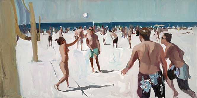 Современный художник Эдуард Аниконов, картина - Пляжный волейбол