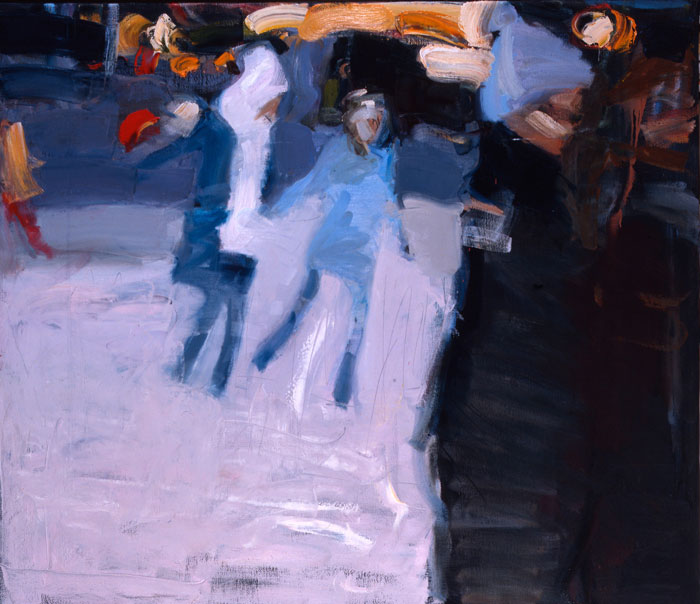 Современный художник Эдуард Аниконов, картина - Первое катание