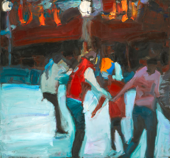 Современный художник Эдуард Аниконов, картина - Каток на Красной площади