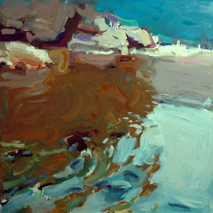 Современный художник Эдуард Аниконов, картина - Камни в воде